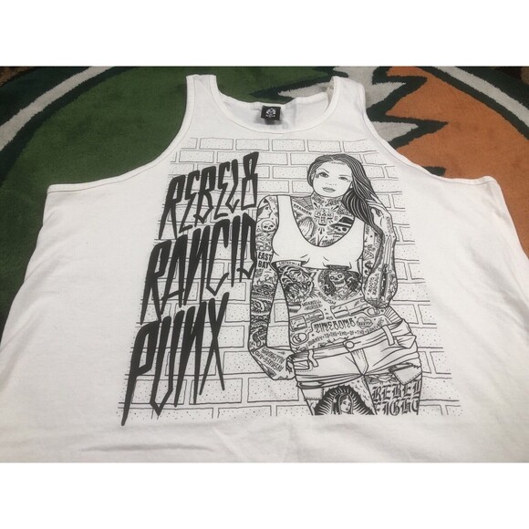 Rancid x REBEL8 "Journey To The End" Tank Top Mike Giant XL Tattoo Girl East Bay - Picture 1 of 13